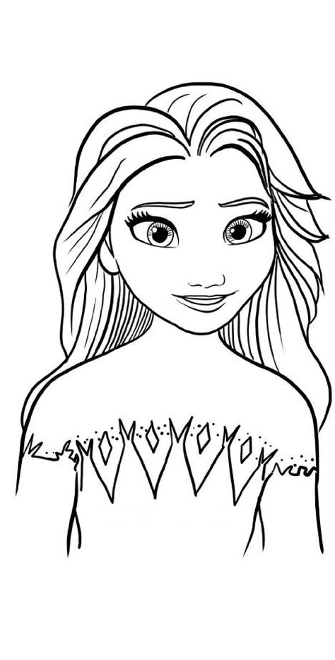 Si Disney Princess Drawings Sketches, Disney Princess Drawings Easy, Character Drawing Template, Coloring Pages Frozen, Elsa Sketch, Drawing Princess, Elsa Drawing, Frozen Drawings, Coloring Template