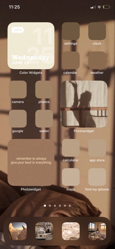 Brown Homescreen Aesthetic Layout, Homescreen Ideas Aesthetic Brown, Brown Homescreen Aesthetic Wallpaper, Brown Aesthetic Homescreen Layout, Iphone Layout Beige, Phone Themes Brown, Beige Homescreen Aesthetic, Brown Homescreen Ideas, Homescreen Layout Brown