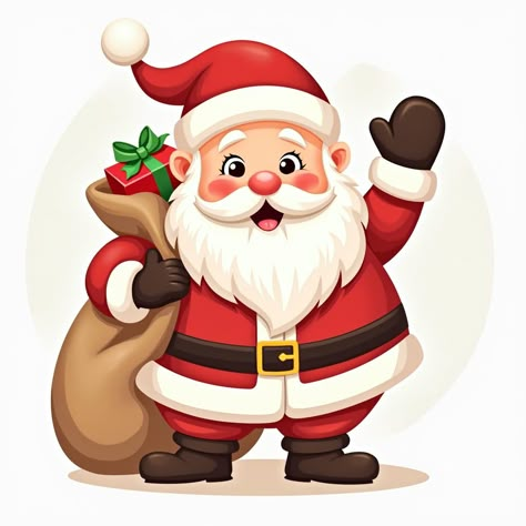 Cute Christmas Icon of Santa Claus Cute Icons Christmas, Santa Claus Images Free Printable, Santa Drawing, Santa Clos, Xmas Cartoon, Santa Claus Drawing, Santa Claus Photos, Christmas Digital Art, Santa Claus Images