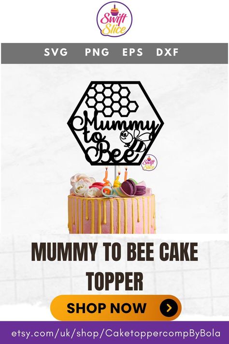 Add a buzz to your baby shower with our 'Mummy to Bee' Cake Topper SVG file. This delightful bee-themed cake topper is perfect for celebrating the upcoming arrival of your little one. Instant download, ready for your creative touch. Welcome your little bee with style and sweetness Bee Cake Topper, Bee Frame, Bee Cake, Cake Topper Svg, Bee Cakes, Bee Theme, Themed Cakes, Uk Shop, Cake Topper