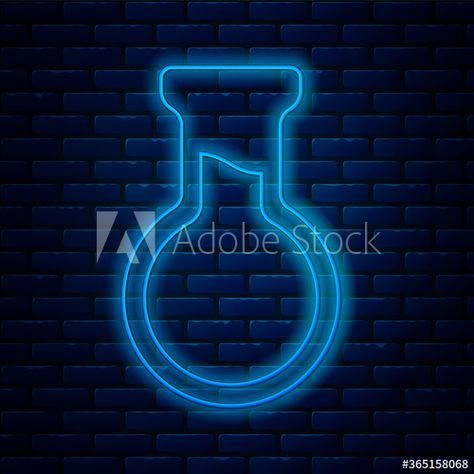 Glowing neon line Test tube and flask icon isolated on brick wall background. Chemical laboratory test. Laboratory glassware. Vector. #AD , #flask, #tube, #isolated, #icon, #neon Chemical Laboratory, Laboratory Glassware, Brick Wall Background, Marketing Flyers, Wall Background, Test Tube, Brick Wall, Flyer Design, Flask