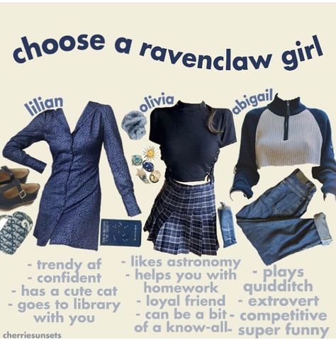 Dark Academia Ravenclaw Outfit, Raven Claw Aesthetic Outfits, Modern Ravenclaw Outfit, Ravenclaw Aesthetic Clothes, Raven Claw Outfit, Hogwarts Outfits Ravenclaw, Ravenclaw Lookbook, Ravenclaw Outfit Ideas, Ravenclaw Inspired Outfits