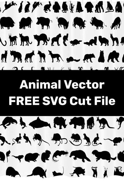 Animal Vector - FREE SVG Cut File Cricut Wallpaper, Cricut Animals, Wallpaper Animals, Animal Outline, Animal Vector, Cut Animals, Graphic Design Photo, Svg Images, Animal Svg