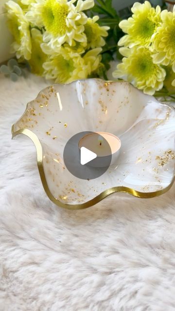 Candle Resin Holder, Resin Bowl Ideas, Resin Bowls Diy How To Make, Resina Epoxi Ideas, Resin Bowls, Epoxy Resin Projects, Resin Candle Holder, Resin Bowl, Diy Bowl