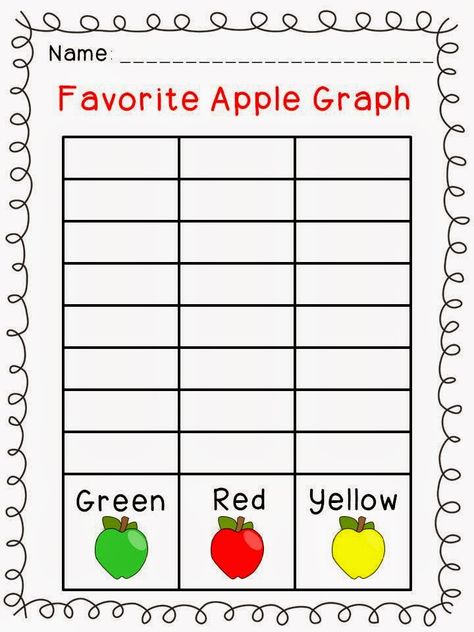 Graphing Apples Preschool, Apple Graphing Kindergarten, Apple Taste Test Graph, Apple Graphing Preschool, Apple Tasting Graph, Dan Jabuka, Apple Graph, Apples Prek, Apple Investigation