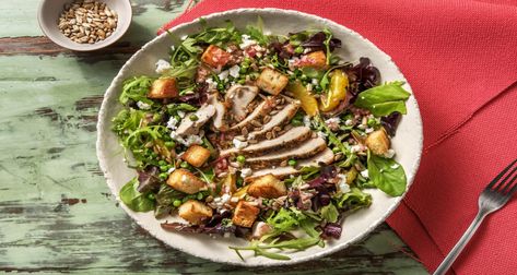 Herby Chicken and Orange Salad Recipe | HelloFresh Hello Fresh Salad, Hello Fresh Dinners, Herby Chicken, Orange Salad Recipes, Strawberry Vinaigrette, Vinaigrette Salad, Hello Fresh Recipes, Orange Salad, Fresh Salad