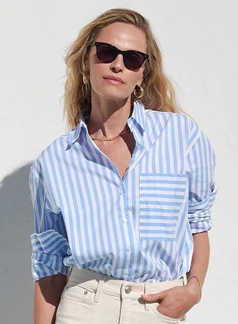 Button Up Shirt Outfit, Pocket Blouse, Summer Capsule Wardrobe, Cropped Shirt, Crop Shirt, Oversized Shirt, Bago, Button Up Shirt, Striped Shirt