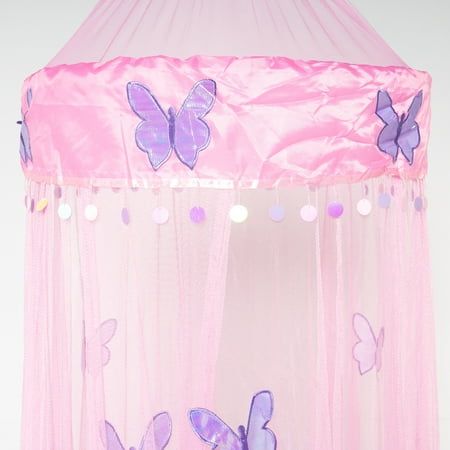 Octorose  Butterfly Bed Canopy Mosquito NET Crib Twin Full Queen King Hoop canopy with butterfly on the body and top.Small Holes high quality 100% polyester mesh netting material. Size: 60 CM diameter on top, 250 CM high, 1200 CM around the bottom.Foldable top ring. easy carry. easy set up. hang up from celling. one piece of hardware hook included. Easy machine wash. canopy with one opening.Mutiple color availabe Size: fit twin, full, queen, king, CK..  Color: Pink. Hanging Canopy Bed, Canopy Bed Decor, Hoop Canopy, Butterfly Bed, Hanging Canopy, Butterfly Bedding, Romantic Picnics, Unique Clocks, Bed Canopy