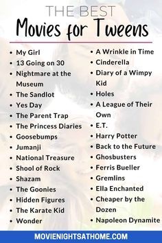 Movie To Watch With Teenage Daughter, Movies For Birthday Party, Movie For Teenage Girl, Movies To Watch 10-12, Netflix Movies To Watch 13+, Summer Movies For Kids, Movies For 12 Yo, Movies For 13 Yo, Movies That Are Books