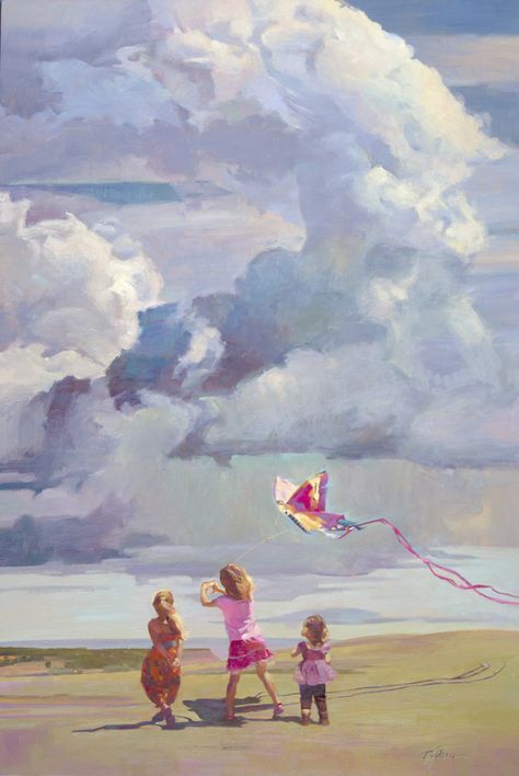 Kite Illustration Art, Flying Kites Drawing, Dilleen Marsh, Kite Painting, Flying Wallpaper, Wind Drawing, Clothes Lines, Flying Kites, Kites For Kids