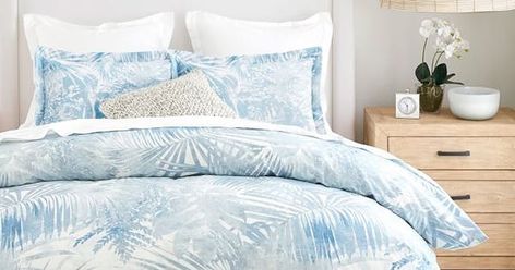 What Is Organic Bedding? The Details (& Our Top Picks) – PureWow Bedding Pattern, Percale Duvet Cover, Coastal Bedding, Neutral Bedding, Organic Bedding, Organic Cotton Duvet Cover, Summer Bedding, Bed Time, Sateen Sheets