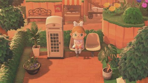 Acnh Phone Box Ideas, Animal Crossing Phone Booth Ideas, Acnh Telephone Booth, Acnh Phone Booth Ideas, Animal Crossing Screen Design, Animal Crossing Kiosk Codes, Newspaper Stand Animal Crossing, Acnh Switch, Acnh Summer