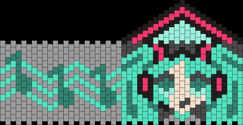 Search Results: Miku Bead Patterns | Kandi Patterns Kandi Wallet Pattern, Kandi Wallet, Miku Kandi, Miku Hatsune Kawaii, Kandi Creations, Kandi Inspiration, Scene Kandi, Stitch Beads, Kandi Cuff Patterns