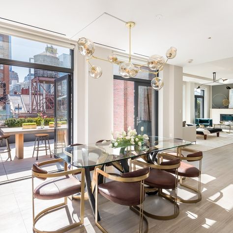 Kingston House, Tribeca Apartment, Manhattan Penthouse, Traditional Dining Rooms, Dining Room Contemporary, Interiors Dream, Luxury Dining Room, New York Apartment, Apartment For Sale