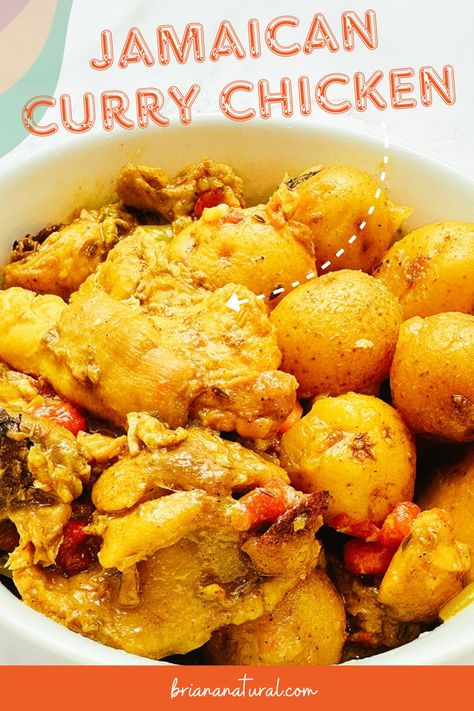 Check out this easy jamaican curry chicken recipe! I made it with boneless chicken thighs since it's easier for us to eat that way, but a whole chicken chopped is amazing too. After plenty of trial and error, I've decided this is my FAVORITE jamaican chicken recipe! Jamaican Food Recipes, Jamaican Curry Powder, Curry Chicken Recipe, Jamaican Chicken, Jamaican Curry Chicken, Recipe With Chicken, Jamaican Curry, Chicken Thighs Recipes, Jamaican Food