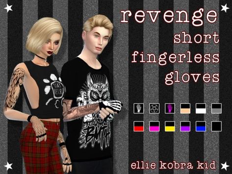 Sims 4 Fingerless Gloves, Goth Kids Clothes, Ts4 Accessories, Kobra Kid, Sims 4 Cc Goth, Cc Clothing, 4 Family, Sims 4 Family, Goth Kids