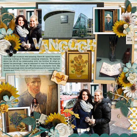 Van Gogh - Digi every moment matters Art Museum Scrapbook Layouts, Page Fillers, Every Moment Matters, Scrapbook Layout, Travel Scrapbook, Scrapbook Ideas, Scrapbook Layouts, Art Exhibition, Van Gogh