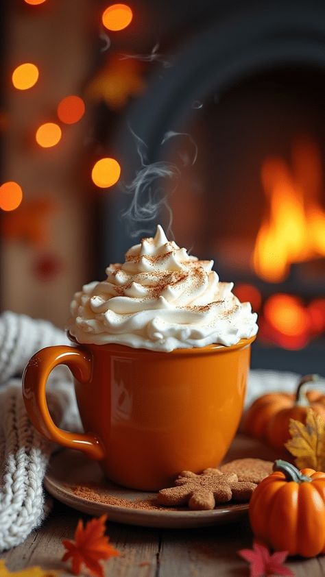 Pumpkin Chai Tea Latte with Whipped Cream Chai Tea Latte Mix Recipe, Pumpkin Chai Tea Latte, Pumpkin Chai Latte, Pumpkin Chai Tea, Chai Tea Latte Recipe, Hug In A Mug, Seasonal Desserts, Cozy Drinks, Cocktails Recipes