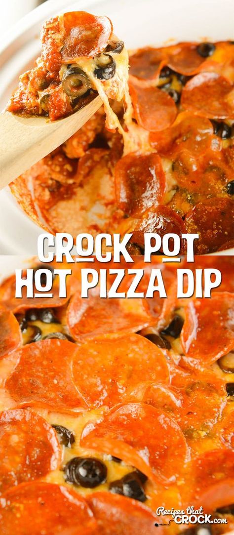 Crock Pot Hot Pizza Dip : All the fun of pizza night in a yummy party slow cooker dip recipe! Crockpot Pizza Dip, Hot Pizza Dip, Slow Cooker Dip Recipes, Crockpot Pizza, Slow Cooker Dips, Pizza Dip Recipes, Crock Pot Pizza, Hot Pizza, Crock Pot Dips