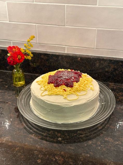 Birthday cake, spaghetti, spaghetti birthday cake Spaghetti Cake, Birthday Cakes, Spaghetti, Birthday Cake, Collage, Cake, Birthday, Pins