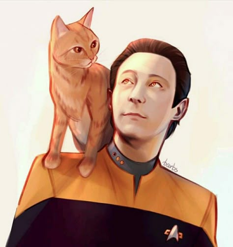 Data And Spot, Data Star Trek, Star Trek Data, Brent Spiner, Fandom Star Trek, Ncc 1701, Star Trek Funny, Star Trek Tng, Star Trek Characters