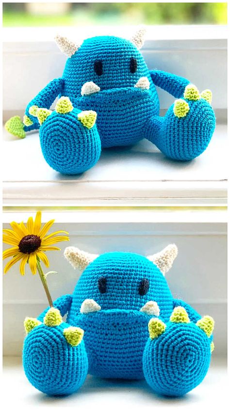 Amigurumi Monster Free Pattern - Always Free Amigurumi Monsters Inc Crochet, Worry Monster, Monster Crochet, Scrap Crochet, Crochet Monsters, Halloween Crochet Patterns, Crochet Animals Free Patterns, Crochet Amigurumi Free Patterns, Crochet Amigurumi Free