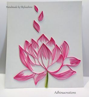 Quilled Lotus                                                                                                                                                      More Arte Quilling, Lotus Flower Art, Quilling Work, Paper Quilling Patterns, Quilled Paper Art, Tattoo Paper, Lotus Art, Quilling Craft, Quilling Paper Craft