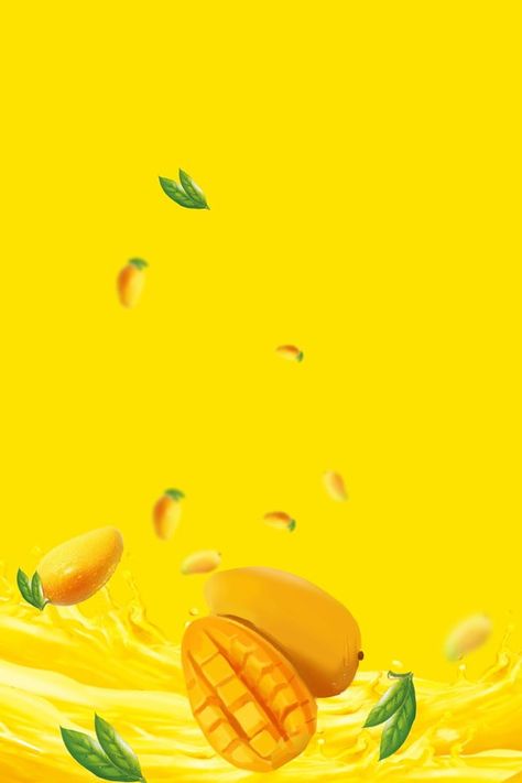 Yellow Illustration Vector Mango Poster Background Mango Advertising Design, Mango Festival Poster, Mango Background Wallpapers, Mango Background Aesthetic, Mango Poster, Mango Background, Mango Wallpaper, Mango Images, Mango Graham