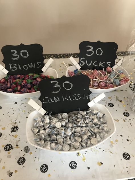 30th birthday 30th Birthday Dessert Table, 30th Birthday Food Ideas, Husbands 30th Birthday Ideas, 30th Birthday Food, 30th Birthday Ideas, Husband 30th Birthday, 30th Birthday Men, Dessert Table Birthday, Birthday Snacks