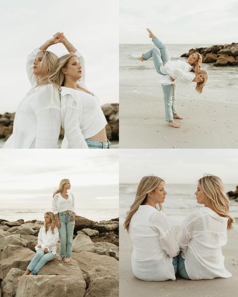 How beautiful and special it is to be a twin 🥰! Loved getting creative with these beautiful ladies 🥰 #twinsisters #twins #sisters #twinlife #twinning #portraitphotography #tampaphotographer #stpetephotographer #unscriptedposingapp #gpresets #twinstagram Twin Sister Photoshoot, Twin Photoshoot Sisters, Photoshoot Sisters, Twin Photoshoot, Twins Sisters, Twin Life, Sibling Photography, Sisters Photoshoot, Beach Session