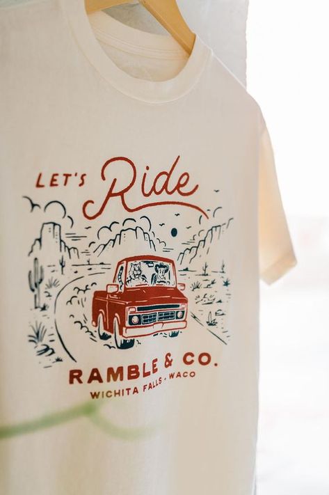 let's ride | cream relaxed tee - XXL T shirt #tshirt t-shirt #t_shirt t shirts #tshirts t-shirts #t_shirts T shirt design #tshirtdesign T-shirt designs #t_shirtdesign T shirts designs #tshirtsdesigns 15.29 Retro T Shirt Designs, Graphic Tee Trends, T Shirt Inspiration, Roger Miller, Vintage Graphic Shirt, Vintage Tshirt Design, Retro T Shirts, Fire Clothes, Vintage Shirt Design