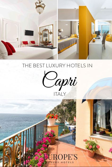 Trying to figure out where to stay in Capri? We've put together our favorite list of best luxury hotels in Capri to help you bask in the wealth of... Where To Stay In Capri Italy, Capri Hotels, Abundance Lifestyle, Stunning Hotels, Italy Hotels, Things To Do In Italy, Best Of Italy, Dream Vacations Destinations, Luxury Resorts