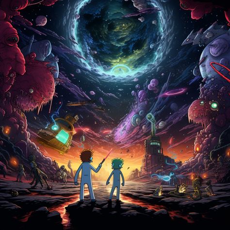 Cool Wallpapers Rick And Morty, Rick And Morty Wallpapers 4k, Wallpaper Universe, Wallpaper Ghibli, Rick And Morty Wallpaper, Morty Wallpaper, Ghibli Wallpaper, Rick Y Morty, Trippy Wallpaper