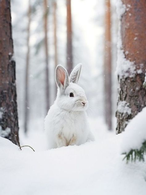 Cool Animals, Snow Animals, Animal Funny, Winter Woodland, Snow Bunnies, Animal Antics, Winter Animals, Biome, Winter Wallpaper