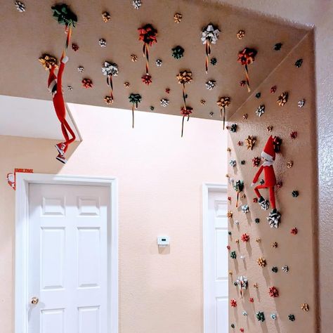 Elf On The Shelf Construction Site, Elf Workshop Ideas, Elf On The Shelf Ideas Siblings, Grinch Themed Elf On The Shelf, Elf Construction Site, Elf On The Shelf Skateboarding, Elf On The Shelf Construction Ideas, Elf On The Shelf Camping Ideas, Elf On The Shelf Gymnastics Ideas