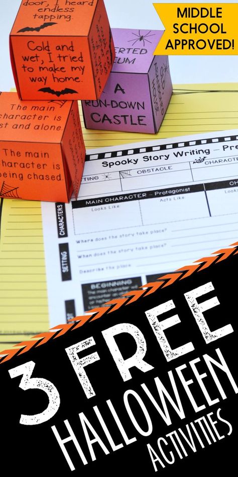 Middle School Halloween Activities, Free Halloween Activities, Halloween School Activities, Halloween Poetry, Halloween Literacy Activities, Halloween Writing Activities, Poetry Lesson, Halloween Literacy, Fun Reading Activities