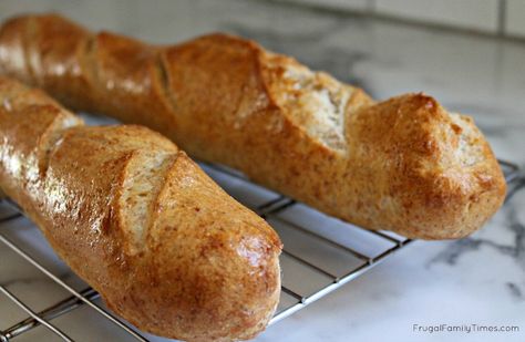 An ultra easy recipe to bake fresh homemade no knead baguettes from scratch - with an always ready homemade dough. Easy Baguette Recipe, Homemade Baguette Recipe, Easy Baguette, Homemade Baguette, Kid Friendly Meals Easy, Baguette Recipe, Frugal Family, Homemade Dough, Best Cheese