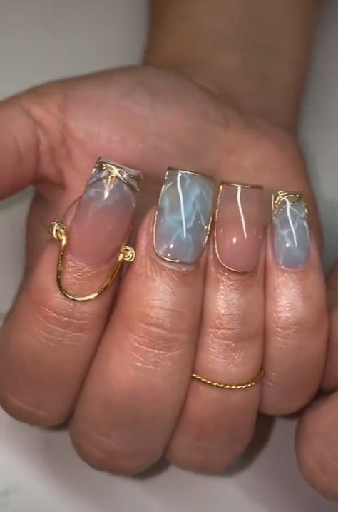 Short Holiday Nail Designs, Really Short Square Acrylic Nails, January Nails Square Short, Ice Cube Nails, Nail Inspiration Natural, Perfect Nails Acrylic, Gel X Nails Long, Summer Nail Inspo Simple, Round Nails Summer