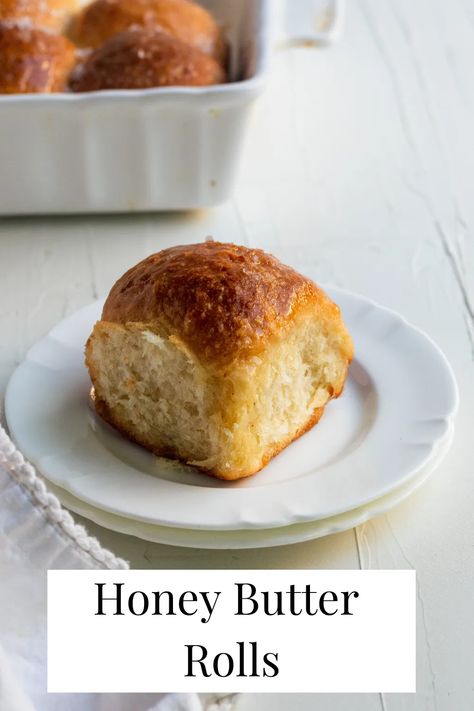 These honey butter rolls are the perfect easy roll recipe! These pillowy dough balls are a take on classic Parker house rolls, and they are perfect for any holiday or meal! Don't miss this easy roll recipe! #rollrecipe #rolls #parkerhouserolls #honeybutterrolls Honey Butter Rolls Recipe, Honey Butter Sourdough Rolls, Salted Honey Butter Jalapeño Cheddar Rolls, Half Baked Harvest Salted Honey Butter Parker House Rolls, Salted Honey Butter Parker House Rolls, Butter Roll, Parker House Rolls, Easy Rolls, Food Scale