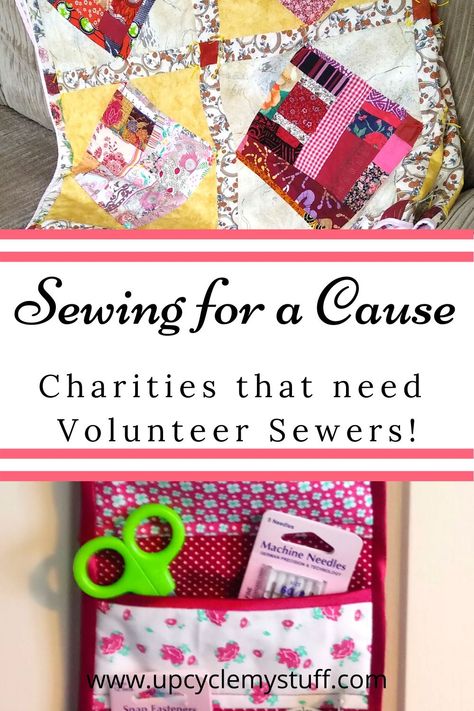 Are you a sewer or a quilter? Have you ever thought about making a charity quilt? Or do you want to sew something smaller for a good cause? We have compiled a huge list of charities that are looking for volunteer sewers and knitters to donate handmade items from quilts to cushions, soft toys, bags, masks and more. Sewing Projects | Sewing Inspiration | Quilt Projects Sewing For Charity, Charity Work Ideas, Charity Sewing, Reuse Crafts, Humanitarian Projects, Sewing Machine Quilting, Diy Sewing Gifts, Knit Toys, Sewing To Sell