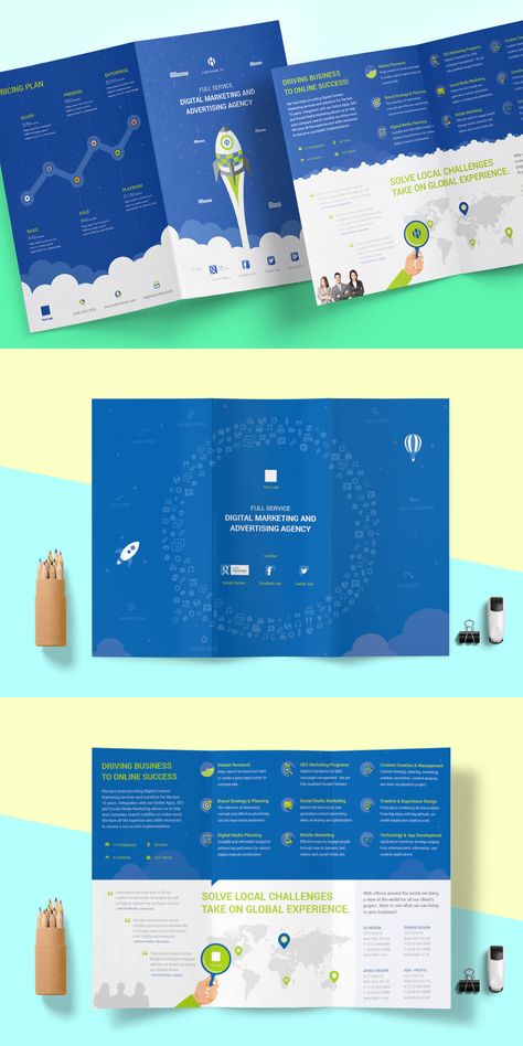 Digital Marketing Agency Brochure, Kids Brochures, Digital Marketing Logo, Leaflet Layout, Make Money Photography, Brochure Graphic, Brochure Design Creative, 브로셔 디자인, Agency Logo