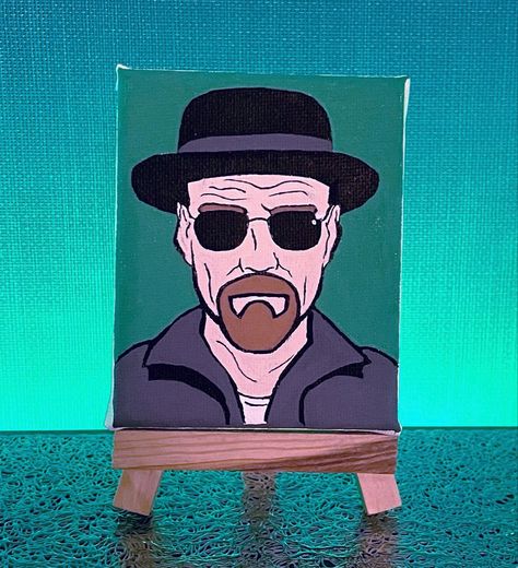 Breaking Bad Canvas Painting, Breaking Bad Painting, Breaking Bad Art, Bad Painting, Rajasthani Art, Paintings Canvas, Funny Paintings, Posca Art, Cute Canvas Paintings