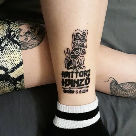 Hattori Hanzo BN Quentin Tarantino Tattoo Ideas, Hattori Hanzo Tattoo, Quentin Tarantino Tattoo, Tarantino Tattoo Ideas, Kill Bill Tattoo, Tattoo Fixes, Hattori Hanzo, Sailboat Tattoo, Baby Name Tattoos