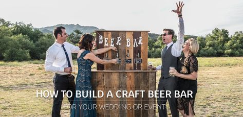 Beer Display Wedding, Diy Beer Bar Wedding, Diy Beer Bar, Wedding Keg, Beer And Wine Wedding Bar Calculator, Beer Bar Wedding, Famous Drinks, Craft Beer Bar, Diy Beer