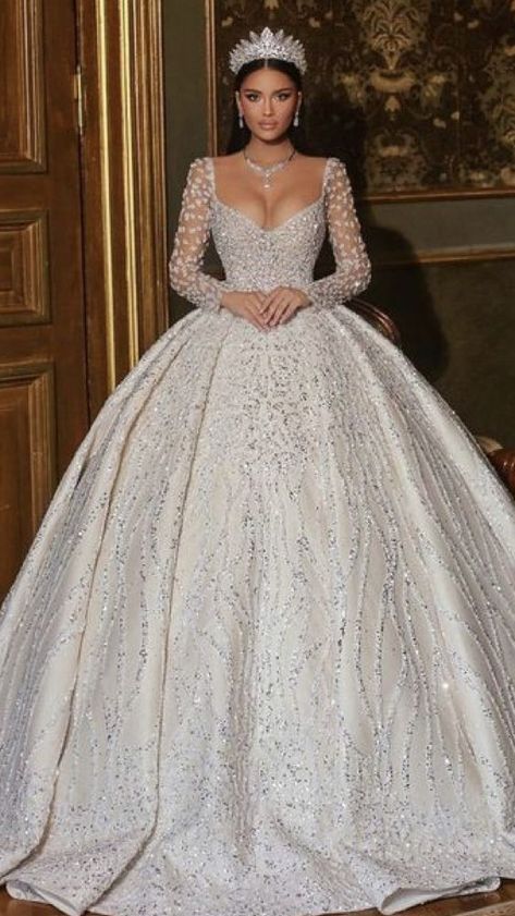 #USA Arabian Gowns Dubai Wedding Dresses, Big Bride Dress, Wedding Dresses Arabic Style, Turkish Wedding Dress Gowns, Balkan Wedding Dress, Dream Wedding Gown Princesses, Wedding Dresses Princess Elegant, Wedding Dresses Turkish, Middle Eastern Wedding Dress