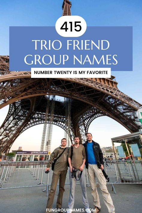 Our guide offers over 415 group names for friends of 3, ensuring every trio finds a name that perfectly reflects their vibe and interests. Trio Whatsapp Group Names, Group Names For Trio, Group Names For 3 Friends, Trio Gc Names, Trio Name Ideas, Trio Names, Group Names Ideas, Girls Group Names, 3 Best Friends