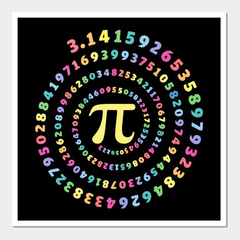 Pi Math Art, Math Decorations, World Maths Day, Maths In Nature, Math Art Projects, Pi Art, Pi Math, Pi Day Shirts, Maths Day