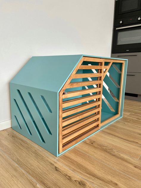 Modern Dog Cage, Dog Bed, Dog Cage, Dog Kennel Large Selection of Sizes From Xs to Xl - Etsy Dog Crate Alternative, Wooden Kennel, Pet Crates, Wood Dog House, Modern Dog Houses, Indoor Dog House, Wooden Dog Kennels, Wooden Sliding Doors, Dog House Plans