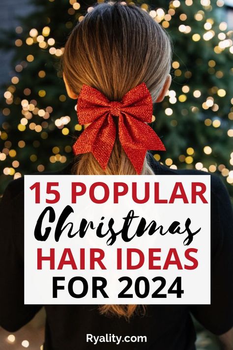 This is the cuuutest list of xmas hairstyles ever! Christmas Hair Ideas For Women, Xmas Hairstyles, Christmas Hair Ideas, Holiday Party Hair, College Hairstyles, Christmas Party Hairstyles, Holiday Hair Bows, Christmas Dance, Hair And Makeup Tips