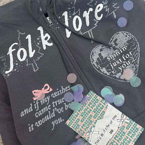 folklore sweater, folklore merch, folklore, taylor swift merch, taylor swift folklore #folklore #taylorswift #taylorswiftfolklore Folklore Merch Taylor Swift, Cute Taylor Swift Merch, Taylor Swift Merch Outfit, Folklore Hoodie, Folklore Sweater, Taylor Swift Sweater, Folklore Merch, Diy Jumper, Swiftie Aesthetic